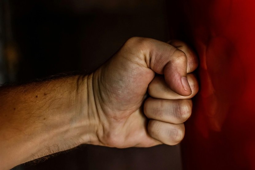 Male fist clenched - madonna Part 2 Pink Flags